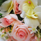 искусственные цветы розы и орхидеи цвета белый с розовым 19