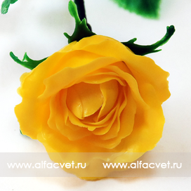 искусственные цветы розы пластмассовые цвета желтый 1