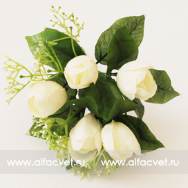искусственные цветы букет тюльпанов цвета белый 6